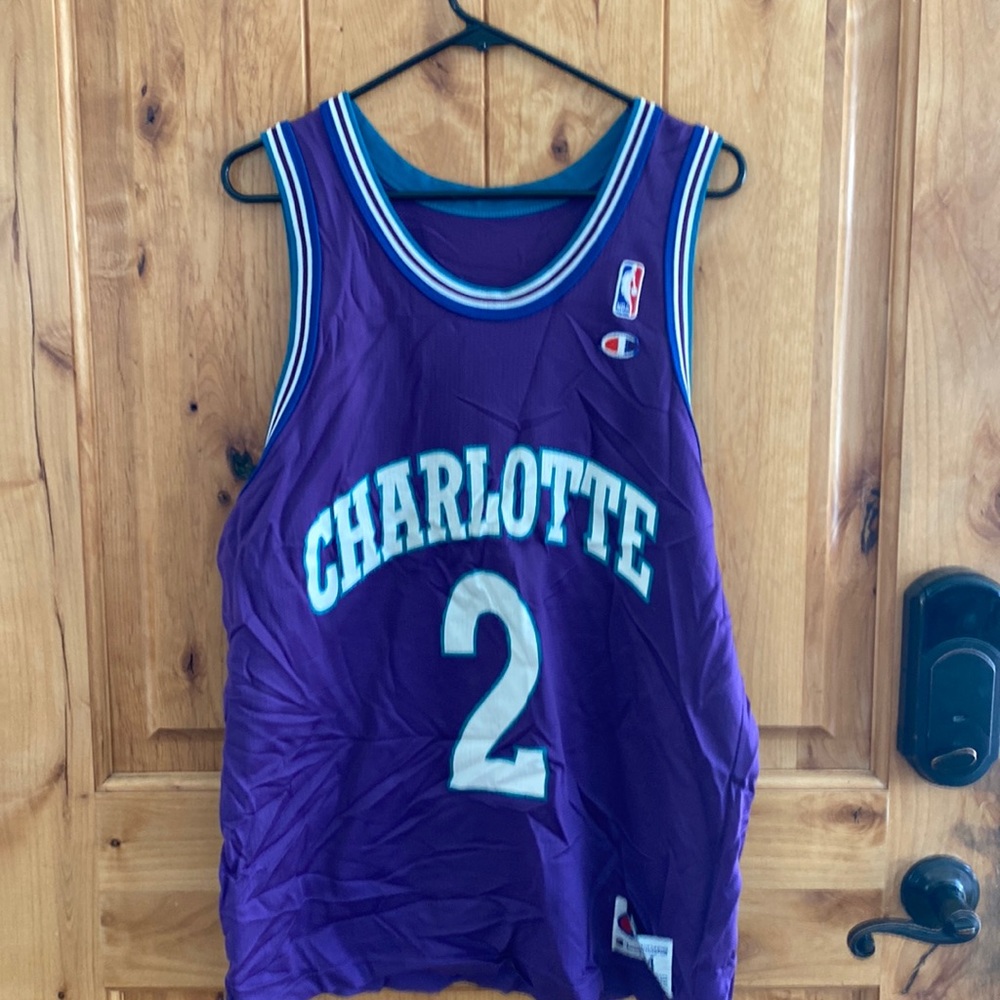 Vintage champion Larry Johnson charlotte hornets